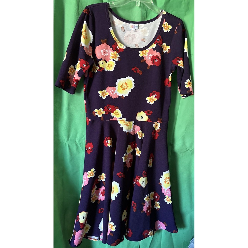 Lularoe Purple Floral Maxi Dress Size XL